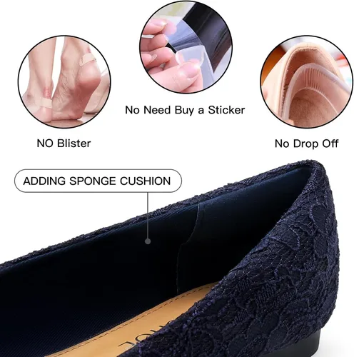 Vista 4 de MUSSHOE Zapatos planos cómodos con lazo y encaje transpirable para mujer