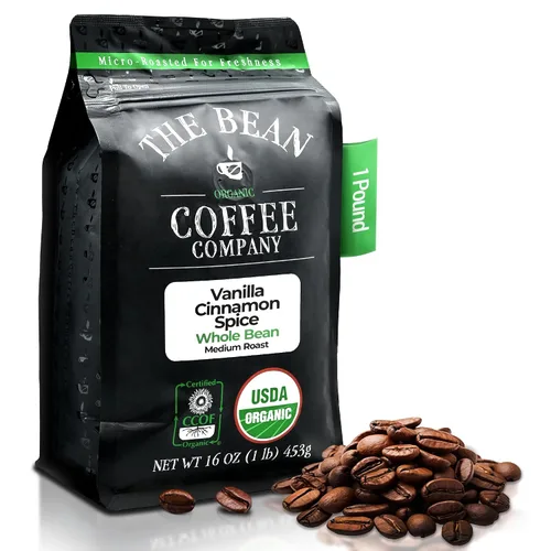 Vista 10 de The Bean Organic Coffee Company Aloha Bean (avellana hawaiana), tostado medio, café en grano entero, bolsas de 16 onzas (paquete de 2)