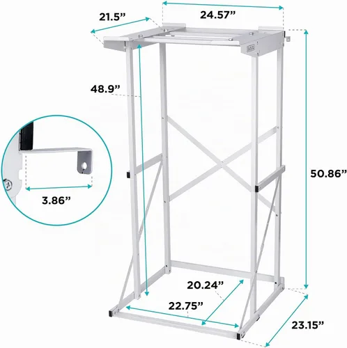 Vista 7 de BLACK+DECKER - Soporte apilable para lavadora y secadora, BWDS, color blanco Compatible with Black and Decker Portable Washers and Dryers, Heavy