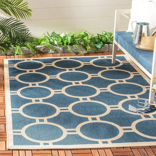 Vista 23 de SAFAVIEH Courtyard Collection CY6924 - Alfombra decorativa para interiores y exteriores, impermeable, fácil de limpiar, 2 pies 3 pulgadas x 6 pies 7