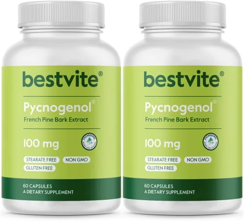 Vista 9 de BESTVITE Pycnogenol 50mg (60 cápsulas) - Extracto de corteza de pino