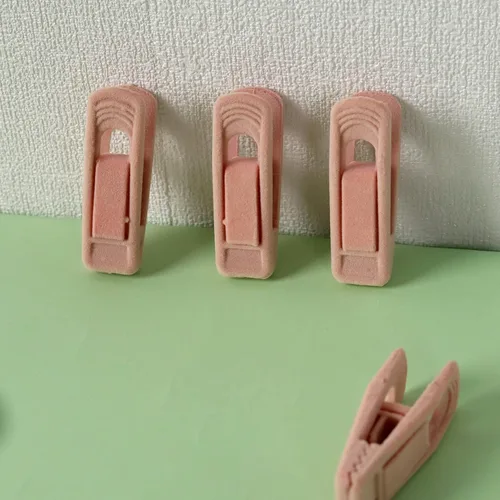 Vista 7 de Clips de terciopelo para perchas finas (20 unidades, rosa claro)