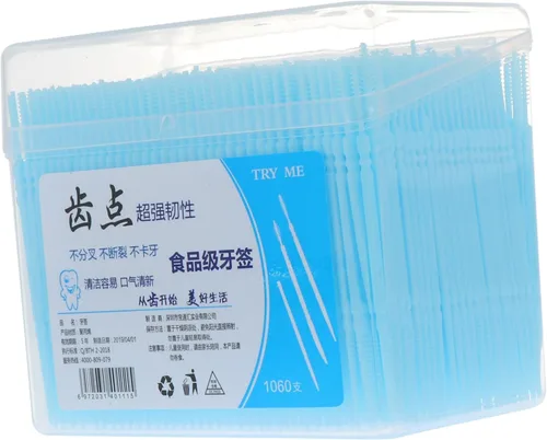 Vista 10 de Palillos de dientes para dientes, 1000 unidades, palillos de dientes de doble cabeza interdental, cuidado bucal (color aleatorio)