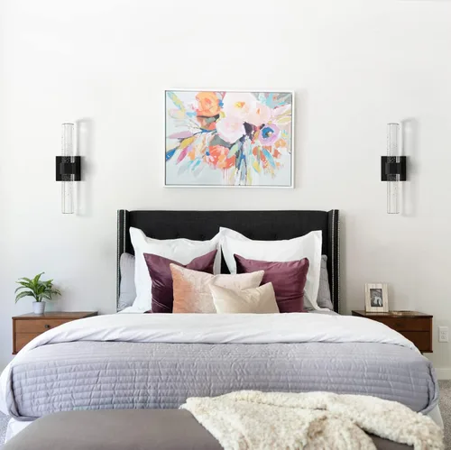 Vista 8 de Epinl Apliques negros de pared - Juego de 2 apliques de pared modernos de cristal, juego de 2, 14 W, 3000 K, regulables, accesorios de tocador