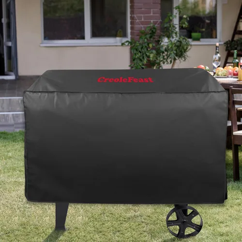 Vista 3 de Creole Feast CR1001A - Funda Oxford para parrilla, impermeable, resistente para protección contra todo el año, color negro