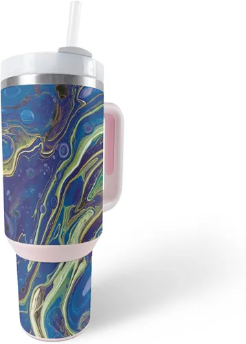 Vista 17 de MightySkins Skin - Vaso de vinilo compatible con Stanley The Quencher H2.0 FlowState de 40 onzas, vaca marrón, protectora, duradera y única, fácil