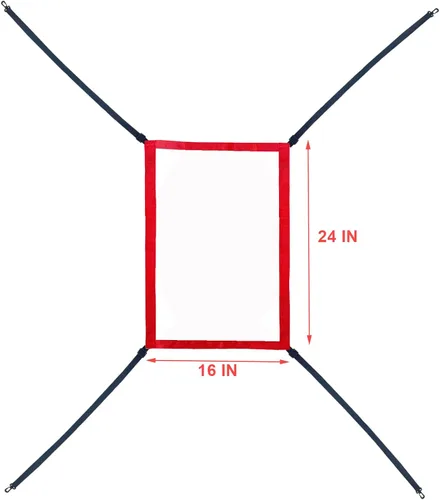 Vista 4 de Objetivo Strike Zone para red de béisbol y softbol, objetivo de práctica para lanzamiento, golpeo, bateo y atrapada, ayudas de entrenamiento