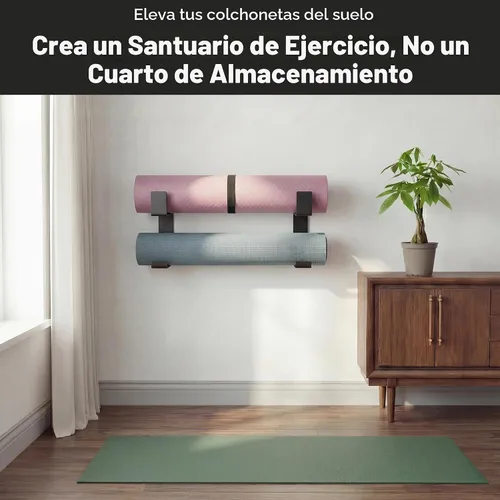 Vista 6 de Alfombrilla de yoga de acero de 2 niveles para montaje en pared