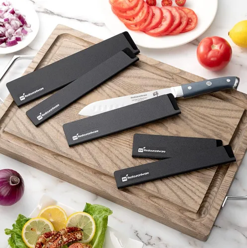 Vista 8 de Restaurantware -Sensei - Funda para cuchillos de 8.5 x 2 pulgadas, 1 protector de cuchillo - Se adapta a Santoku y cuchillo de chef, forro
