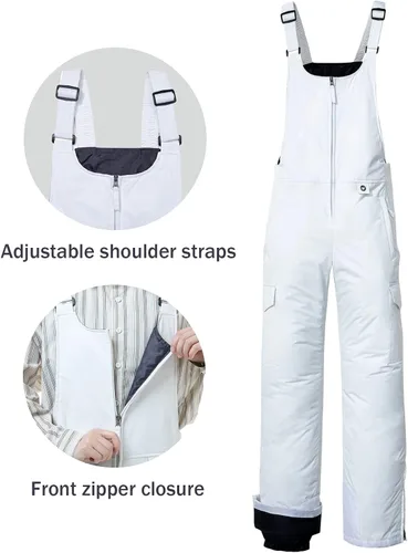 Vista 5 de GEMYSE Women's Insulated Waterproof Ski Bib Overalls Winter Snowboarding Pants