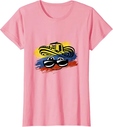 Vista 8 de Camiseta Colombiana para mujer y para hombre, Negro