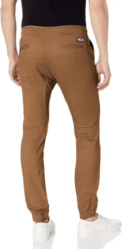 Vista 2 de Brooklyn Athletics - Pantalones de sarga para hombre, ajuste delgado y elástico suave
