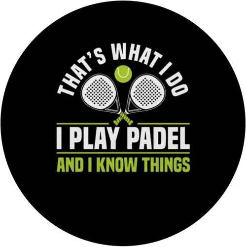 Vista 3 de Thats What I Do I Play Paleta de pádel PopSockets Adhesivo PopGrip