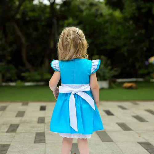 Vista 4 de Little Girls Princess Costume For Birthday Party With Headband