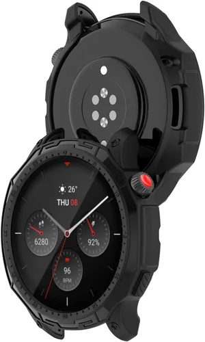 Vista 4 de Funda protectora para Amazfit GTR 4 para Amazfit GTR 4 GTR4 Smartwatch Accesorios (negro/negro/negro)
