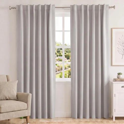Vista 139 de Turquoize Cortinas Opacas con Aislamiento Térmico Paneles de Tratamiento de Ventanas con Bolsillo para Barra Paneles de Ventana para Ventanas