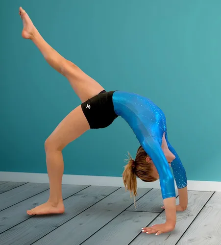 Vista 5 de Leotardos de gimnasia para niñas, adecuados para ballet, power tumbling, leotardo de baile, deportes