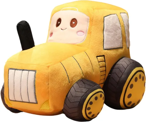 Vista 2 de Almohada de tractor 3D, juguete de peluche de tractor abrazador para niños o amantes (rojo)