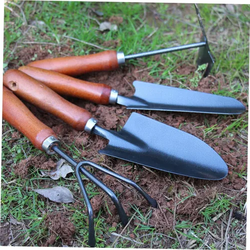 Vista 3 de 1Set Small Garden Trowel Gardening Tools with Construction for Digging Weeding Planting Lightweight Portable for Home Gardening Outdoor Activities
