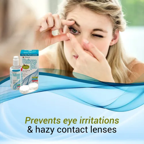 Vista 5 de Paquete único de viaje de pH - Solución multiusos para lentes de contacto permeables a gases -2.5 onzas líquidas