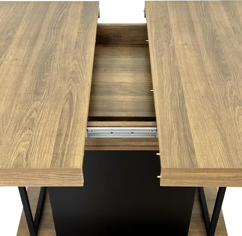 Vista 8 de [Usado] KEIKI Mesa de comedor extensible de 62.99 a 78.7 pulgadas, moderna mesa de cocina extensible de granja para 6 a 10 personas, mesa