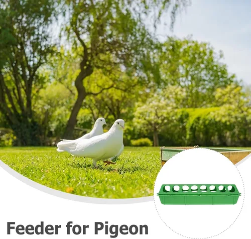 Vista 9 de DOITOOL Comedero de plástico para aves de corral con tapa abatible, 3 unidades, para palomas, codornices, patos, aves, bandeja de alimentación