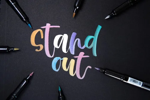 Vista 6 de Zebra Pen, Bolígrafos metálicos, tinta dorada, plateada y oro rosa, punta de pincel mediana que imita el pincel de artista para caligrafía y letras