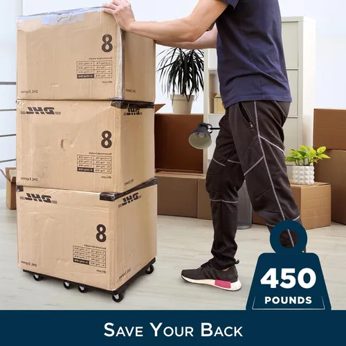 Vista 5 de Muñeco de muebles para mudanza, paquete de 2, multifuncional y resistente con ruedas, capacidad de 450 libras, fabricado en Taiwán