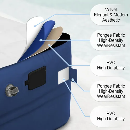 Vista 4 de Colchón de aire Queen con bomba recargable incorporada, cama inflable elevada de 18 pulgadas para acampar e invitados, inflado rápido de 3 minutos