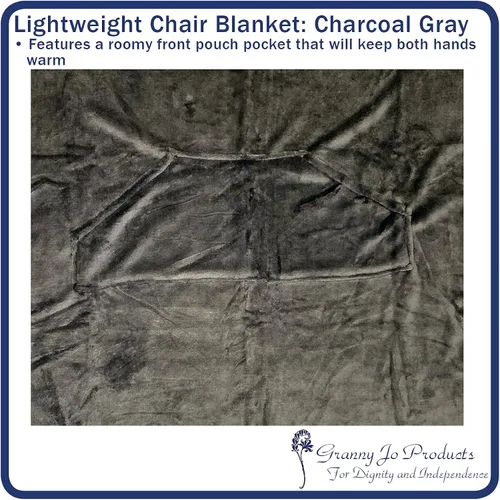 Vista 7 de Granny Jo Products Manta ligera para silla de ruedas, color gris carbón