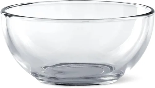 Vista 3 de Red Pomegranate Element - Juego de 2 cuencos de vidrio para sopa/ensalada/postre/aperitivos, 6 pulgadas