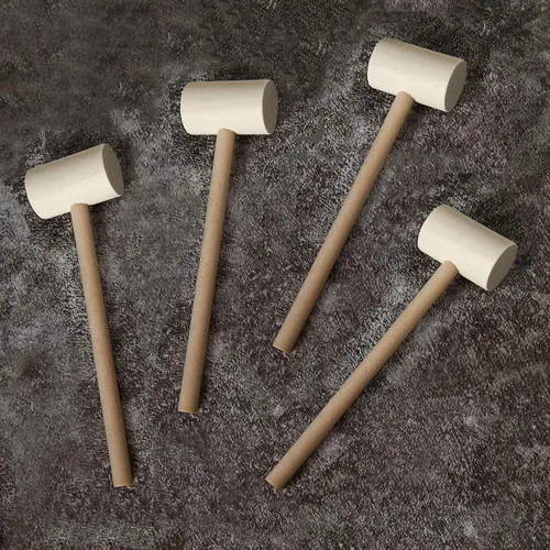 Vista 6 de MIHEY 18 piezas Mini martillo de madera creativo golpeando mazo educativo