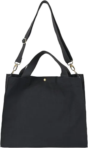 Vista 3 de Bolsa cruzada de lona resistente extra grande para el hombro, bolsa de compras, bolsa de playa, multiusos, uso diario