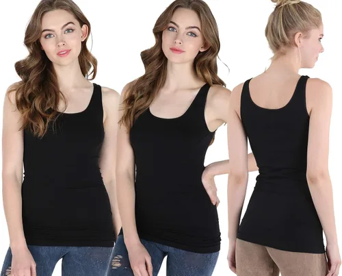 Vista 45 de NIKIBIKI Playera sin costuras clásica premium para mujer, fabricada en EE. UU., talla única