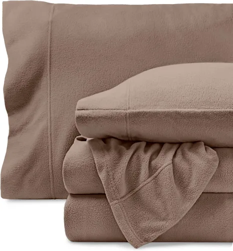 Vista 17 de Bare Home Juego de sábanas de forro polar súper suave, tamaño individual, forro polar extra afelpado, sábanas de cama que no forman bolitas, calidez