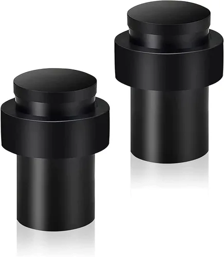 Vista 31 de KOLAKO Tope de puerta, tope de puerta de piso, negro para parte inferior de la puerta, 2 pulgadas (1.969 in), resistente, cilíndrico comercial