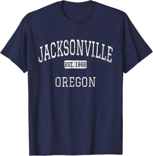 Vista 26 de Jacksonville Oregon OR - Camiseta vintage, Negro