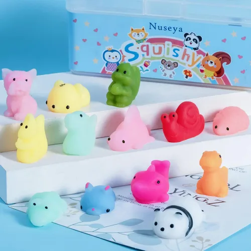 Vista 5 de 30 juguetes esponjosos Mochi sin duplicados, regalo para niños, niñas, niños, recuerdos de fiesta, kawaii, mini juguetes sensoriales para aliviar