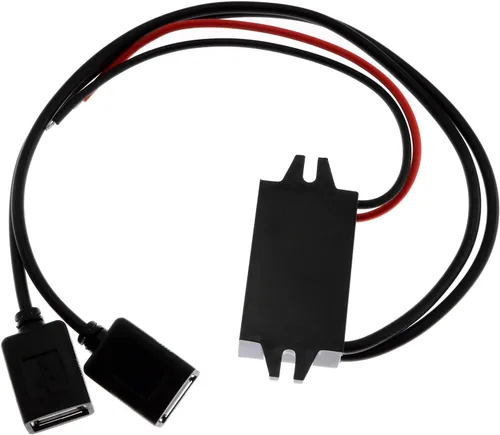 Vista 4 de E-Outstanding Módulo convertidor de CC de 12 V a 5 V 3 A 15 W regulador reductor convertidor de corriente de coche con doble cable USB DC Buck