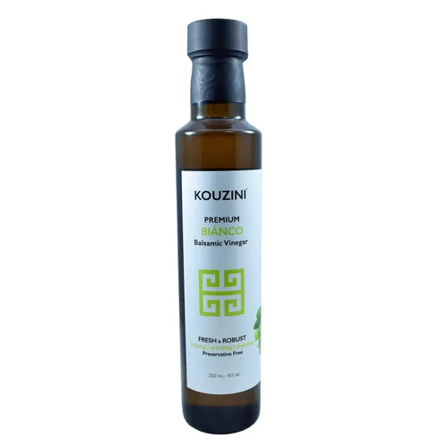 Vista 10 de Kouzini Vinagre balsámico de lima jalapeño blanco ultra premium, aderezo italiano dulce y grueso para ensalada, vinagre orgánico de módena - 8.5 fl