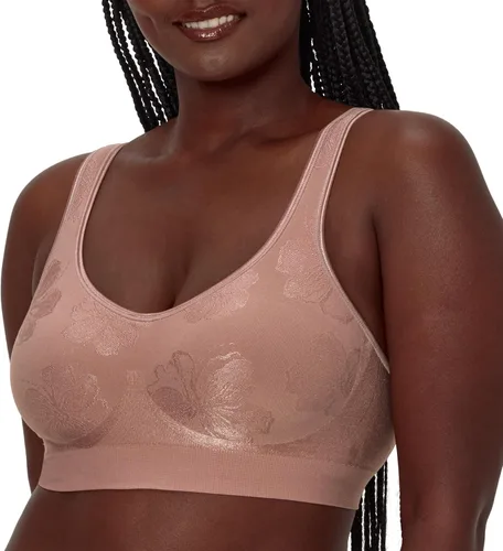 Vista 31 de Bali Sujetadores sin aros para mujer - Comfort Revolution - Brasier sin aros - Ajustable y de apoyo - Talla grande para mujer Trópico de almendras