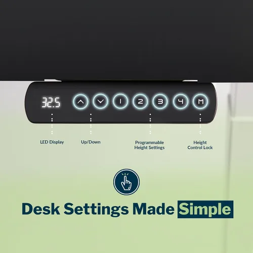 Vista 4 de Vari ComfortEdge - Escritorio de pie ajustable de 40 x 26 pulgadas, pequeño escritorio eléctrico de pie VariDesk para apartamento, dormitorio u
