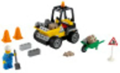 Vista 2 de LEGO City Roadwork Truck 60284 Kit de construcción de juguete; juego de construcción de obras viales geniales para niños, nuevo 2021 (58 piezas)