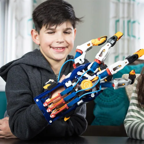 Vista 2 de Thames & Kosmos Mega Cyborg Hand STEM Kit de Experimento Construye Tu Propia Mano Hidráulica GIGANTE con Increíbles Capacidades de Agarre