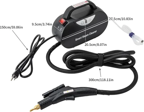 Vista 4 de Limpiador de vapor de mano multifuncional, limpiadores de vapor de coche de 1800 W para uso doméstico, máquina de limpieza móvil de alta presión