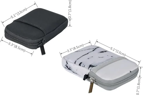 Vista 5 de AF-WAN Funda para disco duro externo de 2.5 pulgadas, bolsa de almacenamiento impermeable y a prueba de golpes para el hogar, la oficina y la Negro