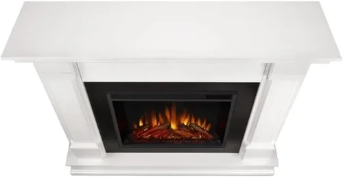 Vista 5 de Real Flame Silverton - Chimenea eléctrica de 48 pulgadas con repisa para sala de estar o dormitorio, inserto de chimenea calentador reemplazable