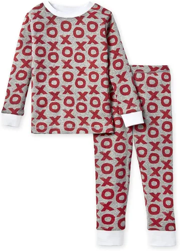 Vista 32 de Burt's Bees Baby Pijama de algodón orgánico para niños, conjunto de pijama Paquete de 1 temporada de Apple