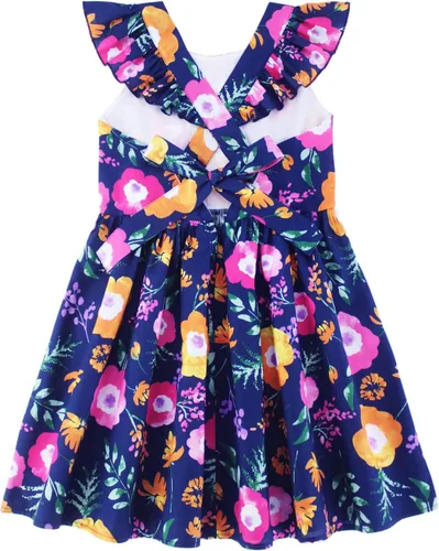 Vista 259 de Vestido de verano para niña, de algodón, con diseño floral