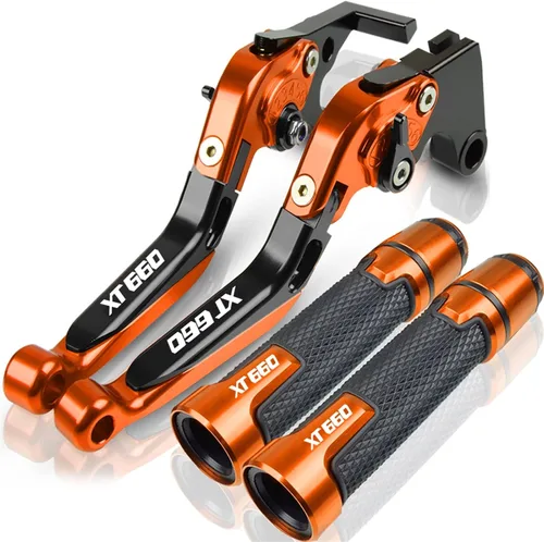 Vista 16 de Para Yamaha XT660 XT660X XT660R XT660Z 2004-2020 Palancas de embrague de freno extensibles plegables para motocicleta, embrague de freno ajustables
